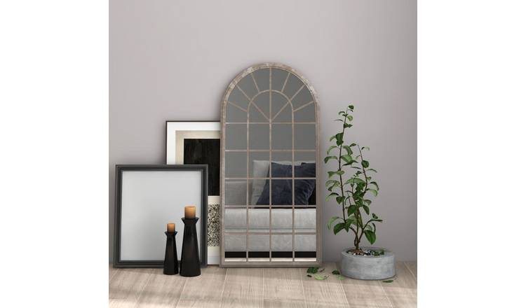 Walplus Iron Wall Mirror - Cream - 90 x 45 cm