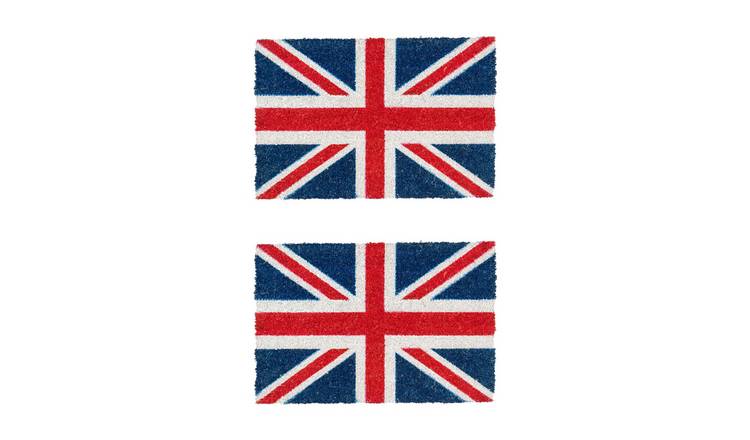 Nicola Spring Coir Door Mats - Union Jack - Pack of 2