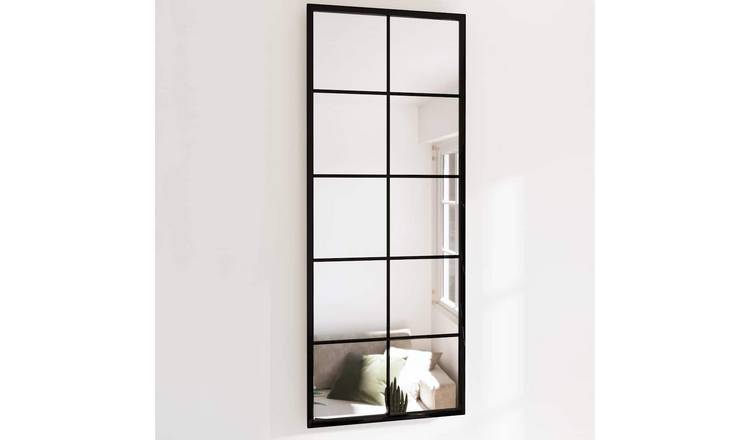Walplus Glass Wall Mirror - Black - 100 x 40 cm