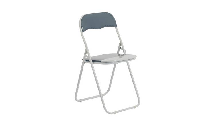 Harbour Housewares Coloured Padded Folding Chair - Grey