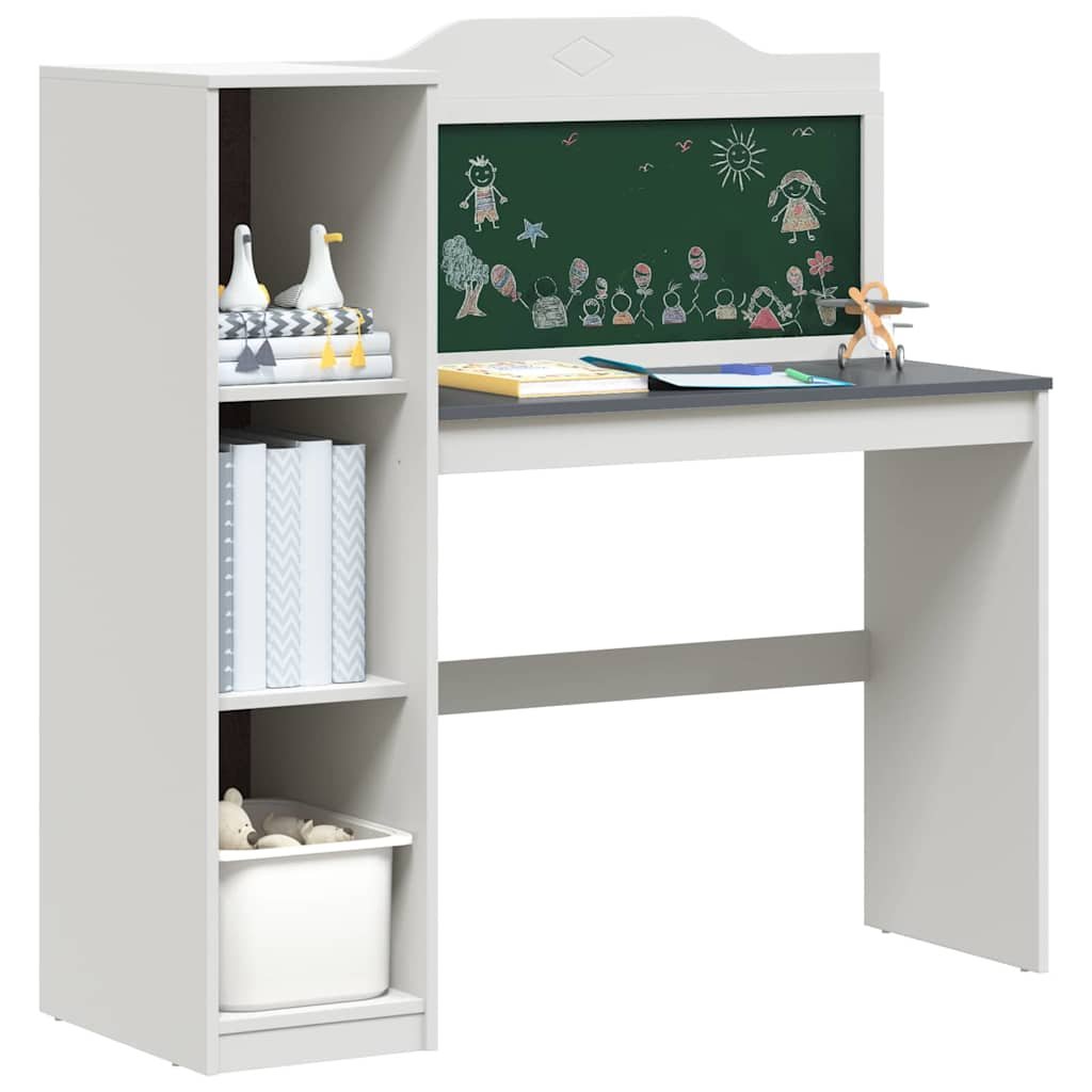 Walplus ROROS Wood Kids Storage Desk - White - 120 x 45 x 118.5 cm - Image 3