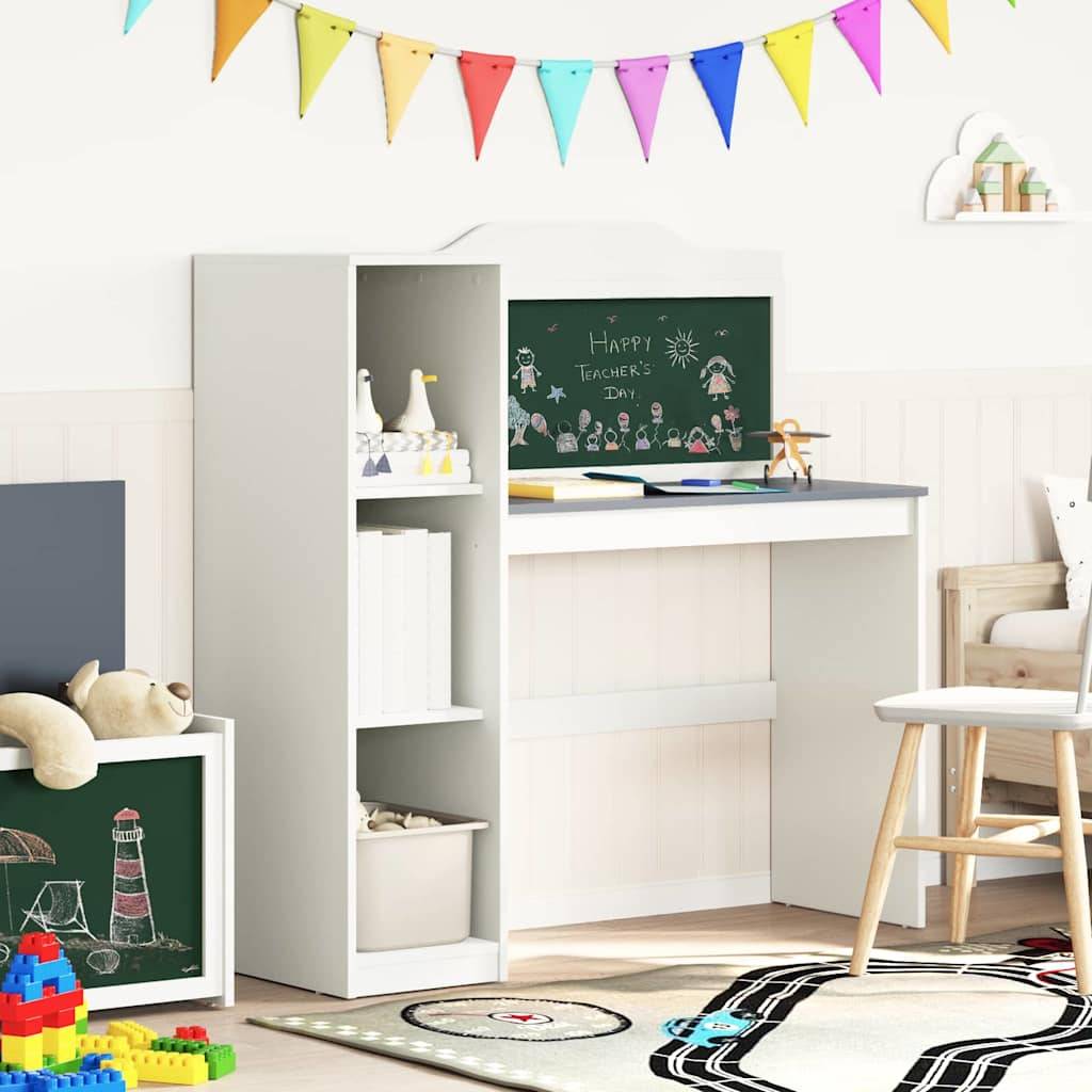 Walplus ROROS Wood Kids Storage Desk - White - 120 x 45 x 118.5 cm - Image 4