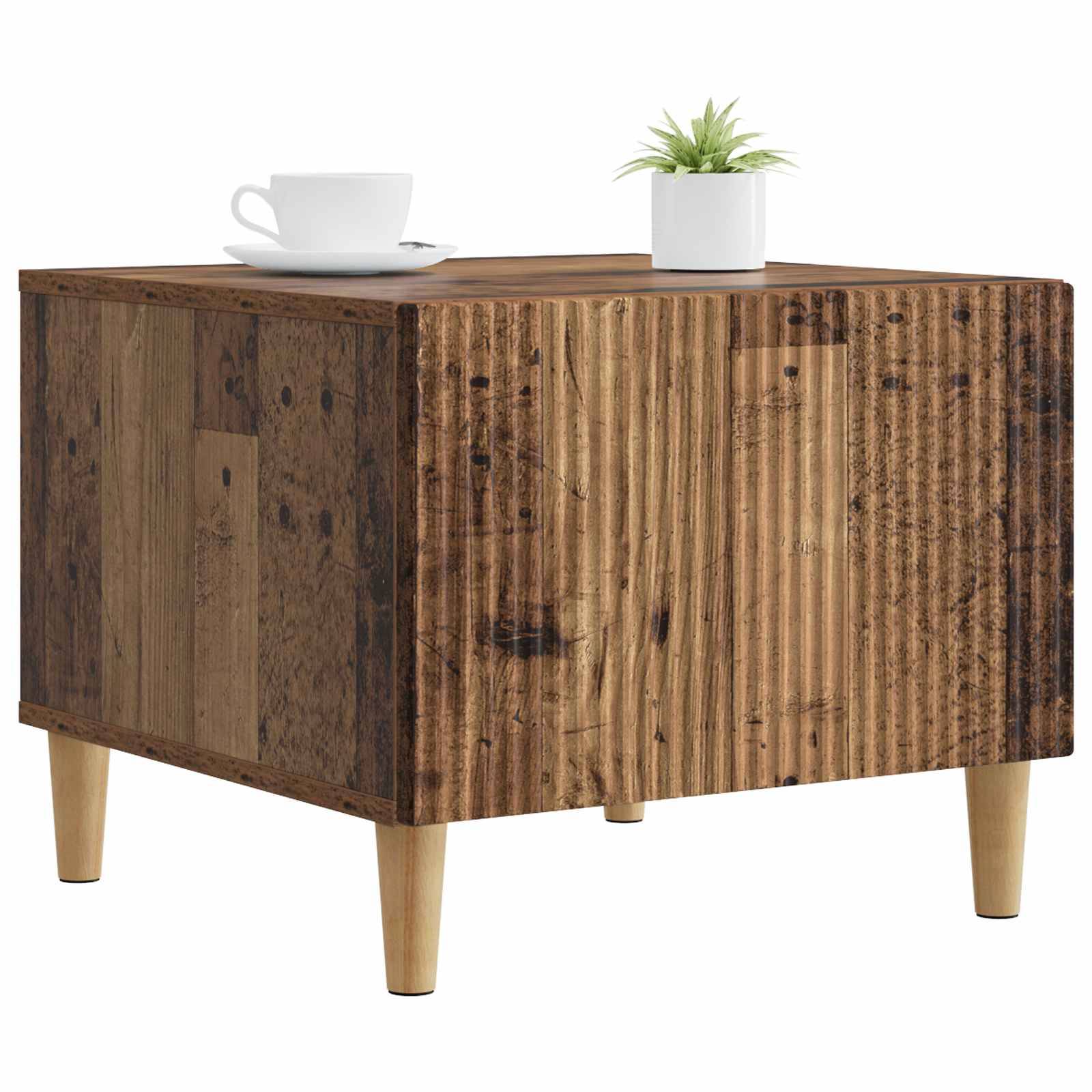 Walplus Engineered Wood Coffee Table - Old wood - 49 x 50 x 40 cm - Image 2