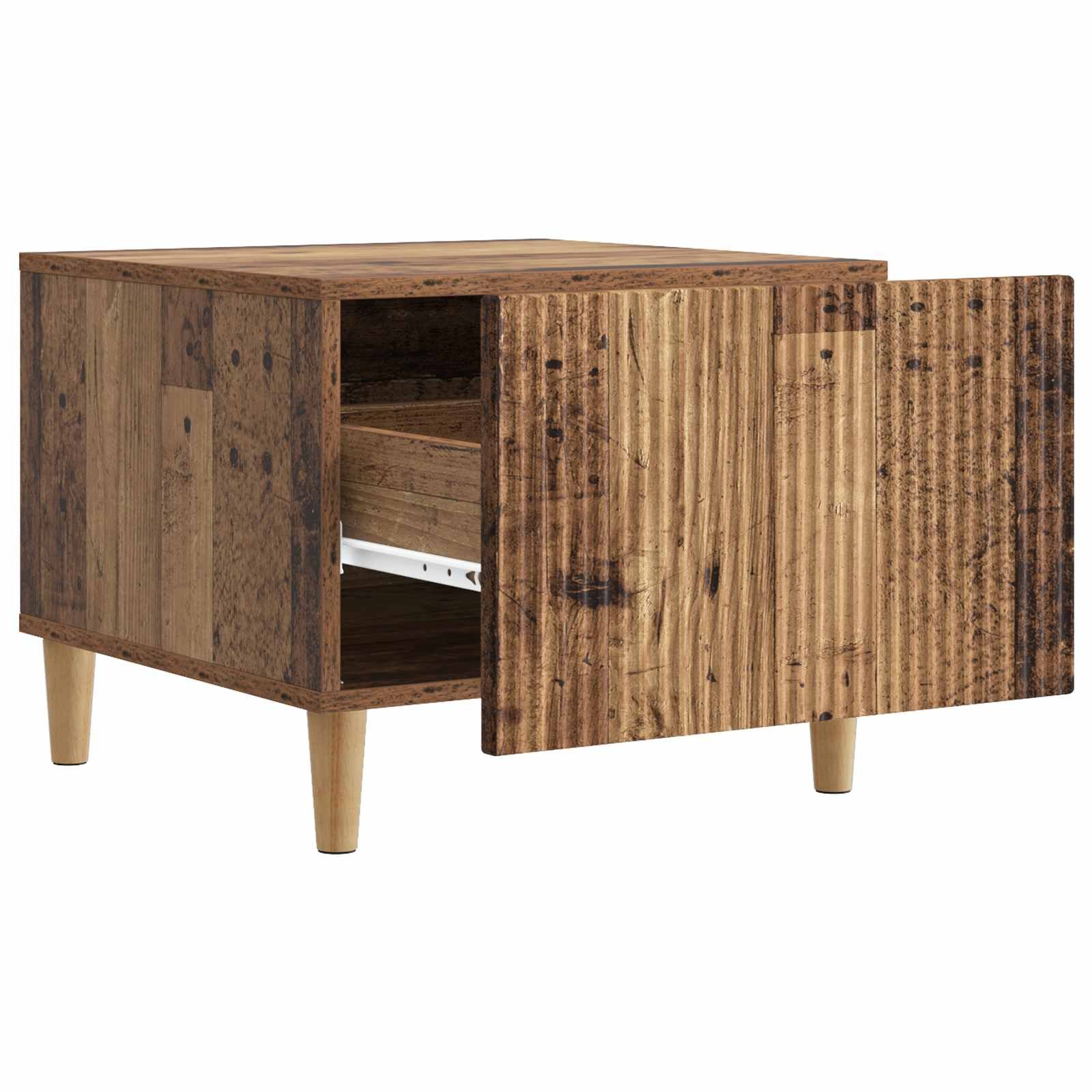 Walplus Engineered Wood Coffee Table - Old wood - 49 x 50 x 40 cm - Image 3