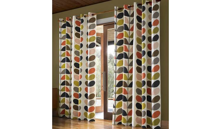 Orla Kiely Multi Stem Eyelet Curtains - Multi - 168 x 183cm