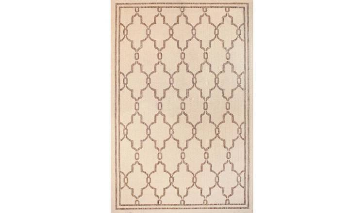 Mega Flooring Beige Modern Geometric Rug - 80 x 150cm