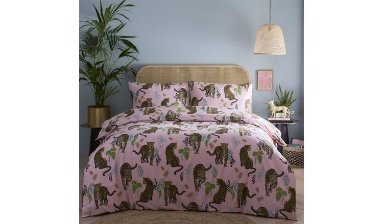 Portfolio Home Night Jaguar Pink Duvet Cover Set - Double