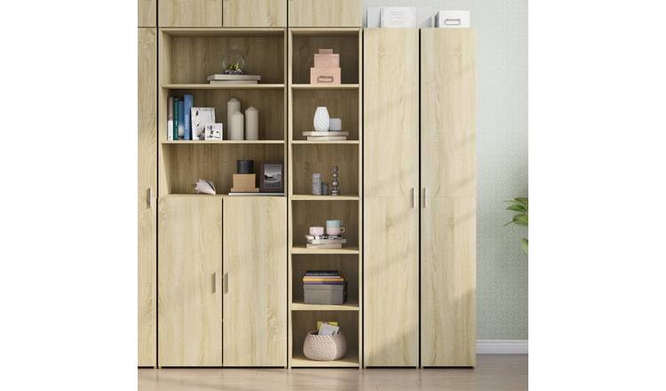 Walplus Engineered Wood Highboard - Light Oak - 40 x 41 x 185 cm