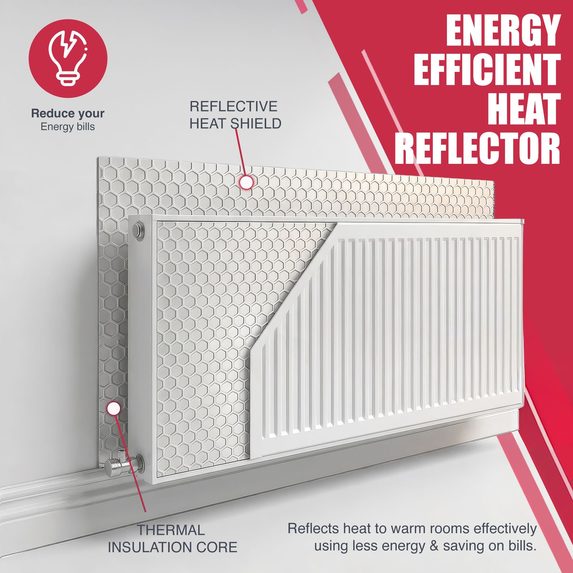 Haltons Pack of 3 Laminated Aluminium Radiator Reflector Foil - 5m x 60cm Each - Image 5