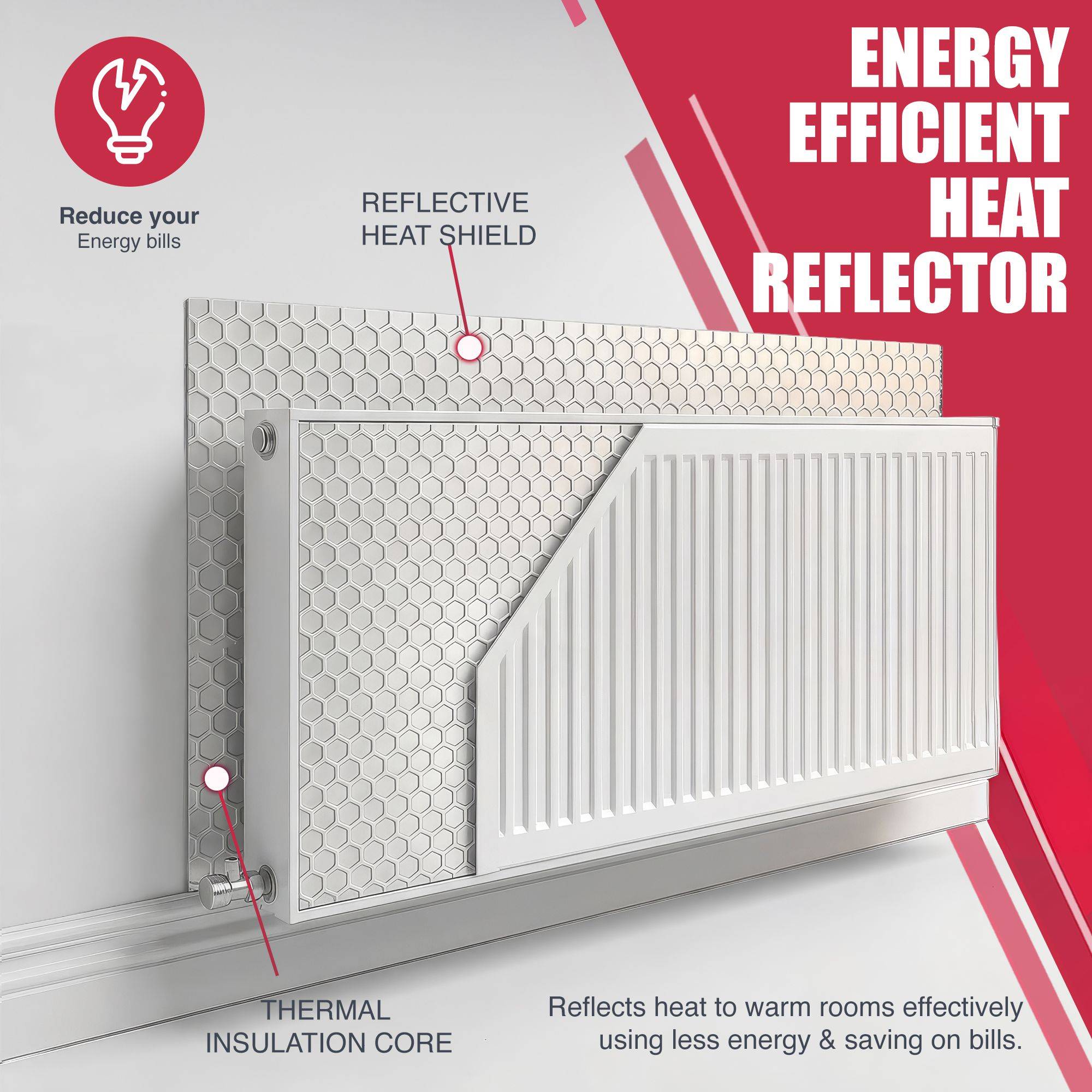 Haltons Pack of 3 Laminated Aluminium Radiator Reflector Foil - 5m x 60cm Each - Image 5