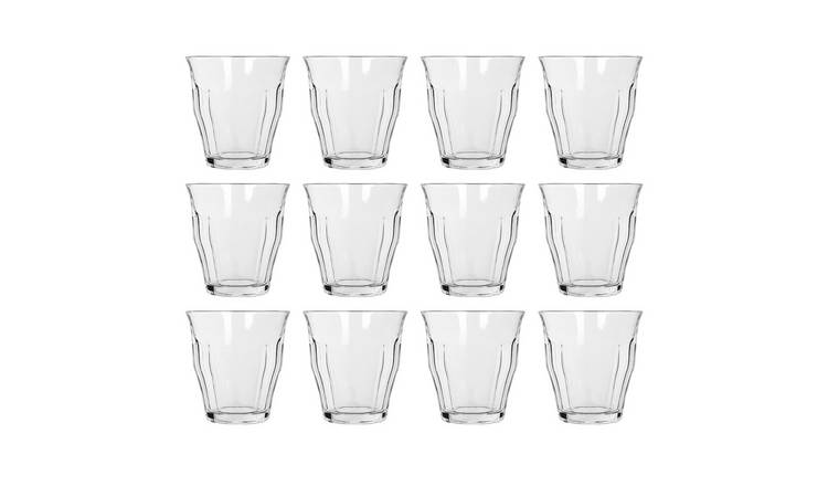 Argon Tableware Fluted Glass Water Glasses - Pack of 12
