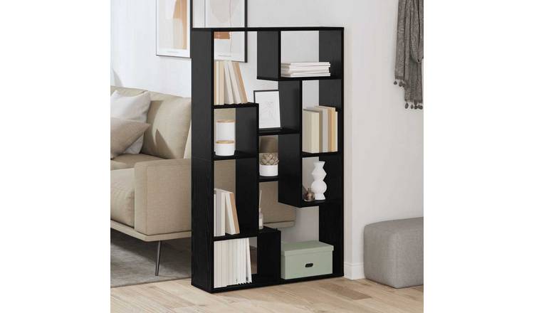 Walplus 8 Tier Engineered Wood Book Cabinet - Dark Oak - 72 x 20 x 120.5 cm