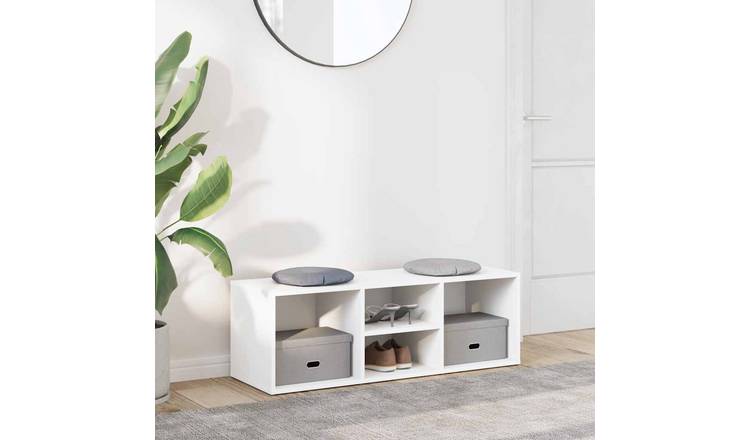 Walplus Engineered Wood Shoe Storage - White - 105 x 35 x 35 cm