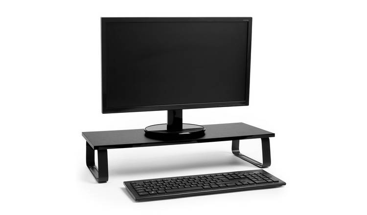 VonHaus 60x26x13cm Steel Monitor Stand – Black