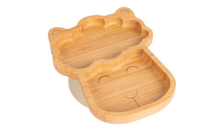 Tiny Dining Llama Bamboo Suction Plate - Beige