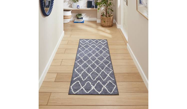 Mega Flooring Blue Modern  Rug - 61 x 170cm