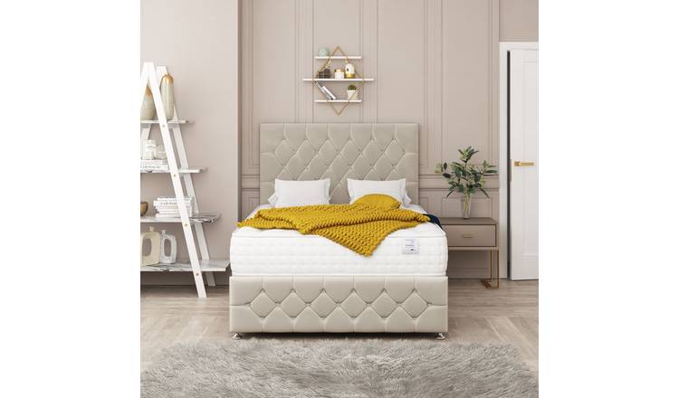 Bed Choices Regency Single 2 Drawer 26" Headboard Divan Bed Set - Cream