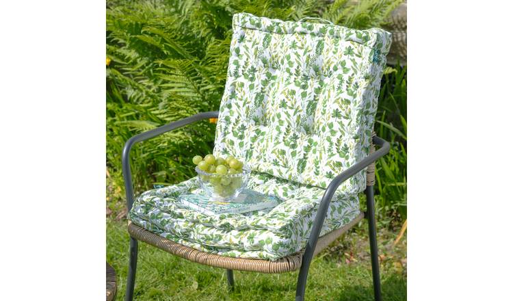 Dibor Set of 2 Meadowbrook Outdoor Garden Chair Cushion Seat Pads - Green