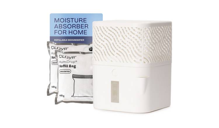 Clayr HumiDrop Refillable Interior Dehumidifier - 1000ml - Off White