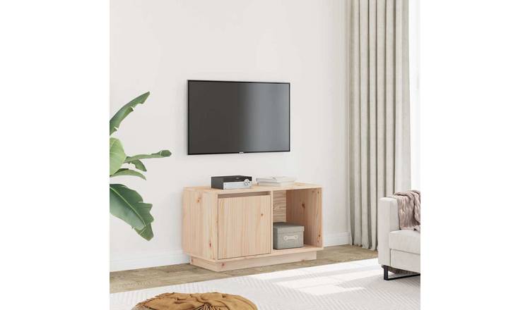 Walplus Solid Pine TV Cabinet - Brown - 74 x 35 x 44 cm