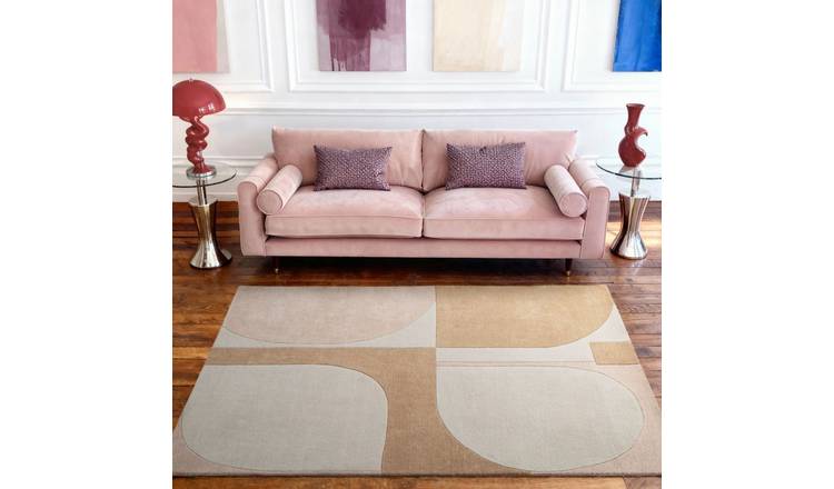 Ted Baker Cream and beige Windmill Abstract Hand Woven Wool Rug - 200 x 290cm
