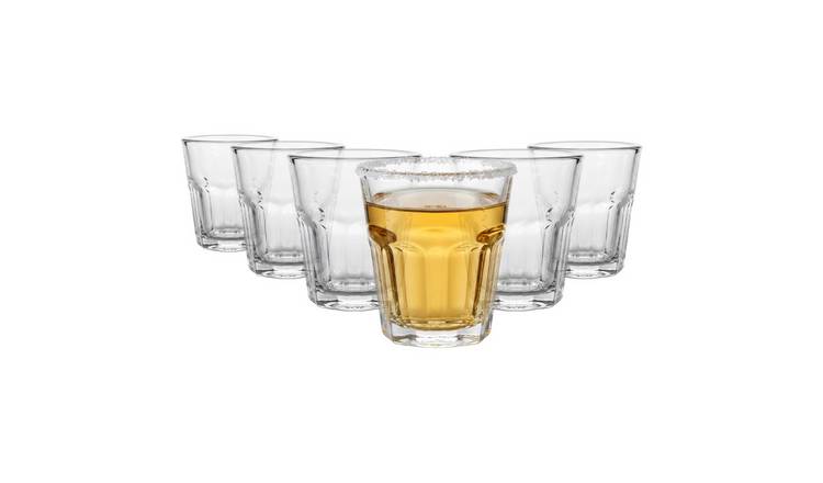 Argon Tableware Panelled Shot Glasses - 55ml - Pack of 6
