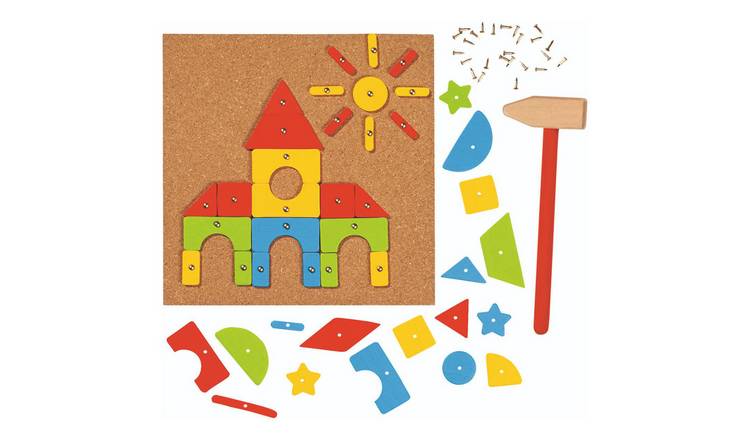 Goki Hammer And Nail Game 118 Piece Activity Set