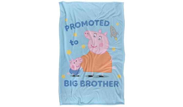 Peppa Pig Promoted To Big Brother White Blanket - 152cm x 127cm