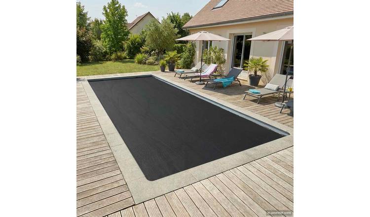 Walplus Square Polyethylene Solar Pool Cover - Black - 732 x 366 cm