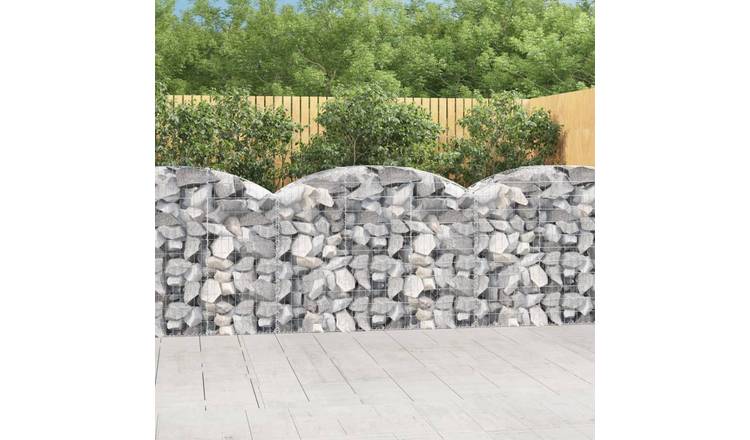 Walplus Galvanised Iron Gabion Basket - Silver 150 x 50 x 100/ - 120 cm