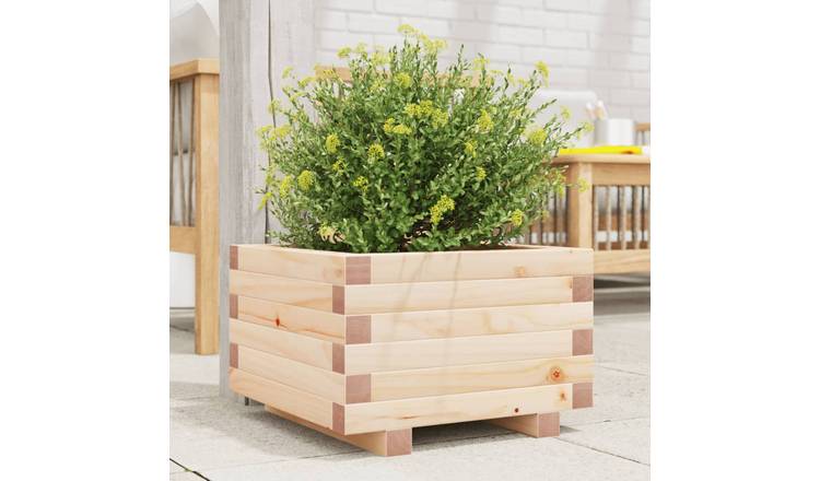 Walplus Wood Garden Planter - 40 x 40 x 26.5 cm