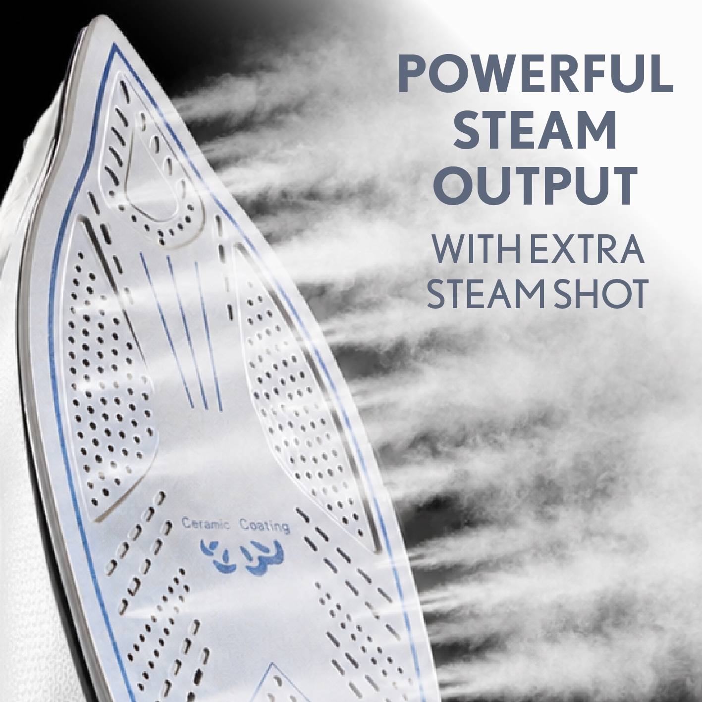 Quest 3000w Steam Iron - White - Image 2