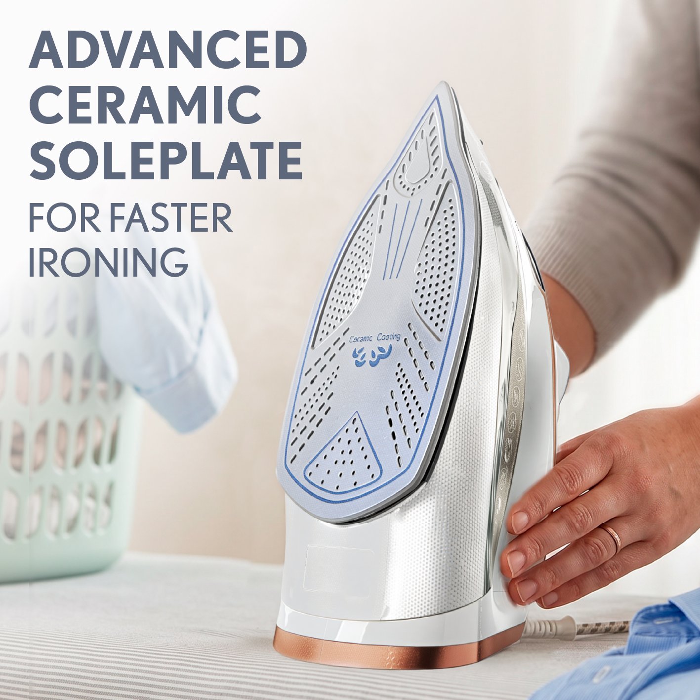 Quest 3000w Steam Iron - White - Image 5