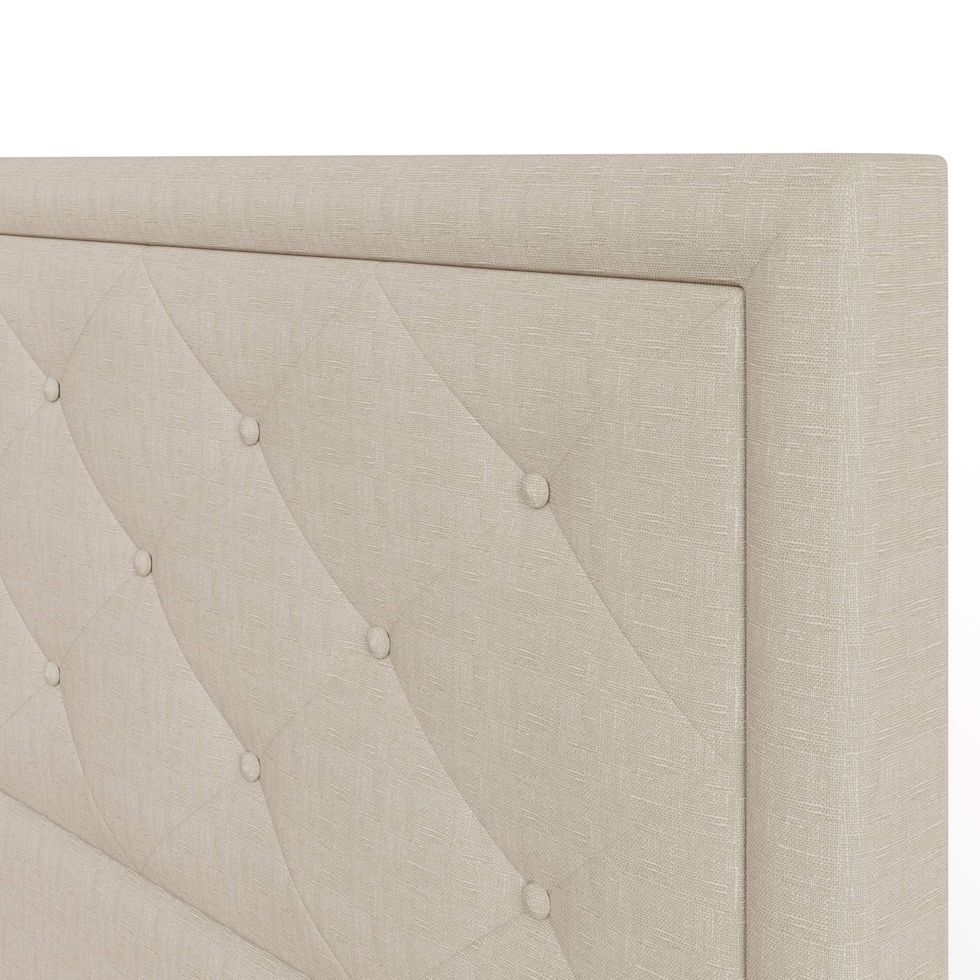 GFW Hollywood King Size Fabric End Lift Ottoman Bed - Natural - Image 6