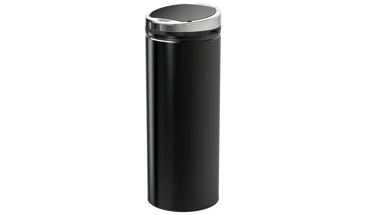 HOMCOM 50L Stainless Steel Automatic Touchless Sensor Bin- Black