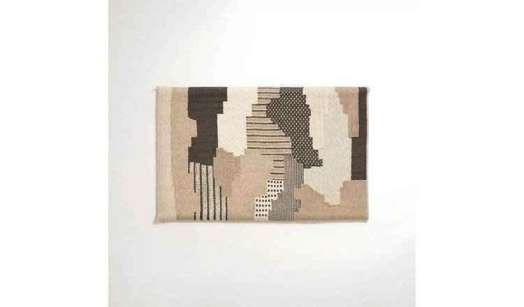 Orsina Natural and Grey Bosie Jango Textured Rug - 120 x 180cm