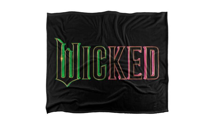 Wicked Movie Logo Pink & Green Blanket - 152cm x 127cm