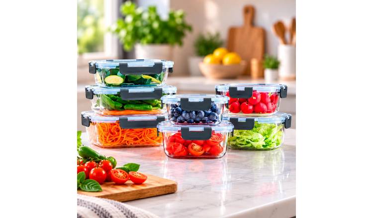 Neo 7 Piece Glass Food Storage Container Set