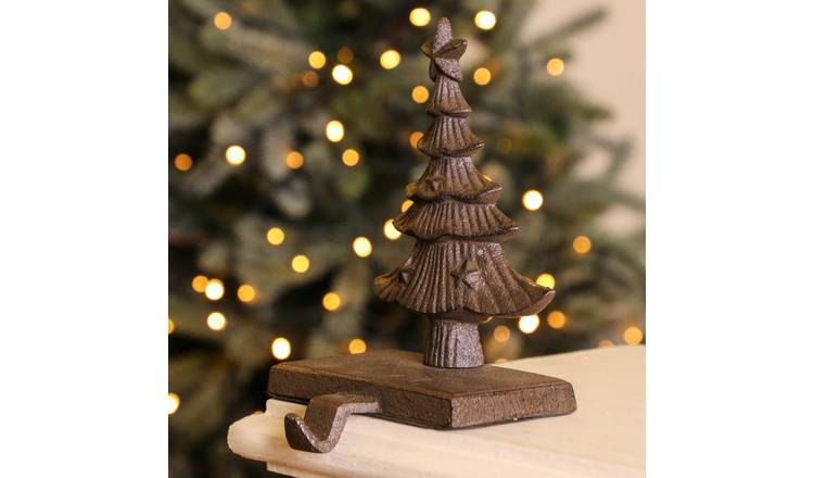 Dibor Cast Iron Tree Stocking Holder - Brown