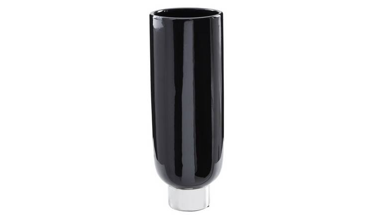 Orsina Callie Small Vase - Black and Silver