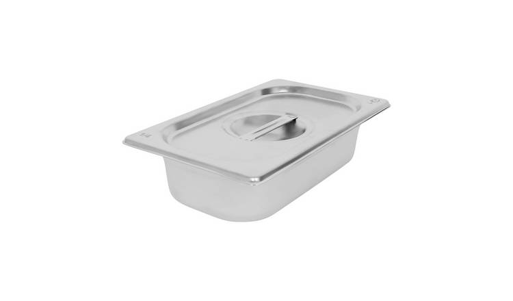 Argon Tableware Steel Gastronorm Container with Lid 1/4 - 1.5L