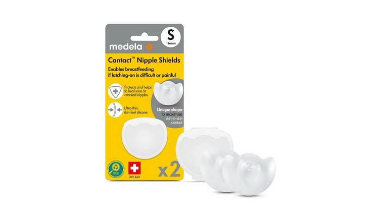 Medela Pack of 2 Silicone Contact Nipple Shields - Size S, 16 mm