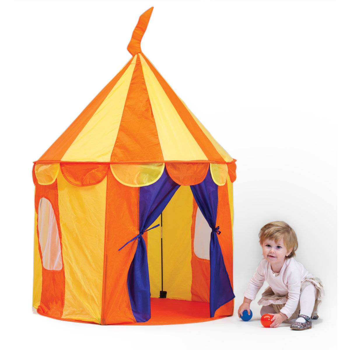 Paradiso Circus Pop Up Foldable Play Tent - Orange - Image 2