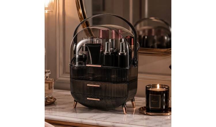 Neo Three Layer Cosmetic Makeup Organiser - Black