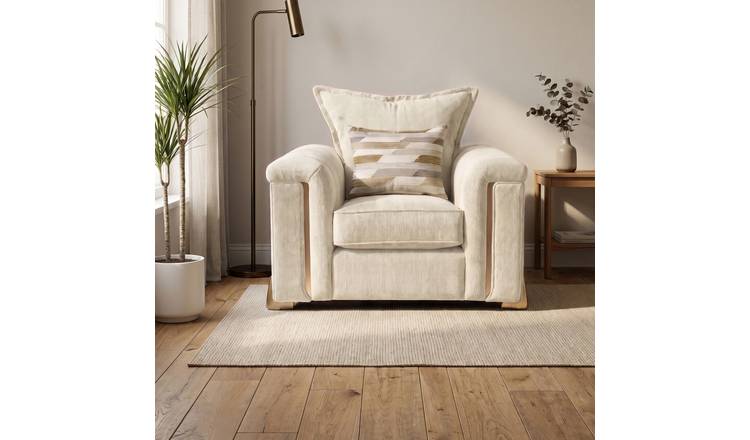 Somnior Oscar Sherpa Columbus Fabric Armchair - Cream