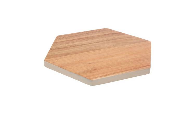 Orsina Socorro Acacia Wood Chopping and Serving Board - White