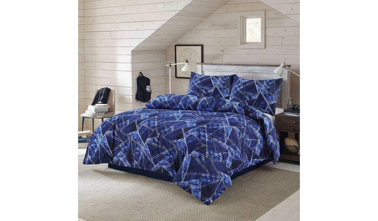 HomeSpace Direct Jaxon Navy Duvet Cover Set - Single