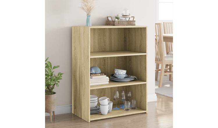 Walplus Engineered Wood Sideboard - Sonoma Oak - 70 x 41 x 93 cm