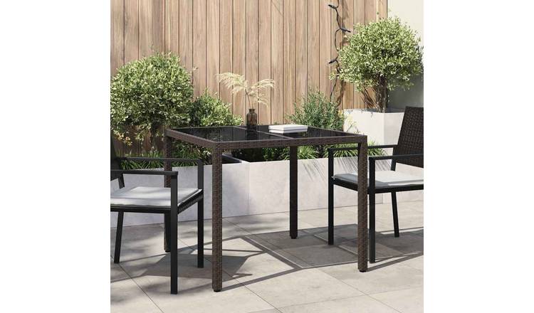Walplus Garden Table - Brown - 90 x 90 x 75 cm