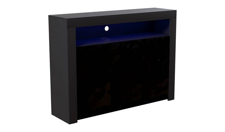 Vida Designs Nova 3 Door LED Sideboard - Black